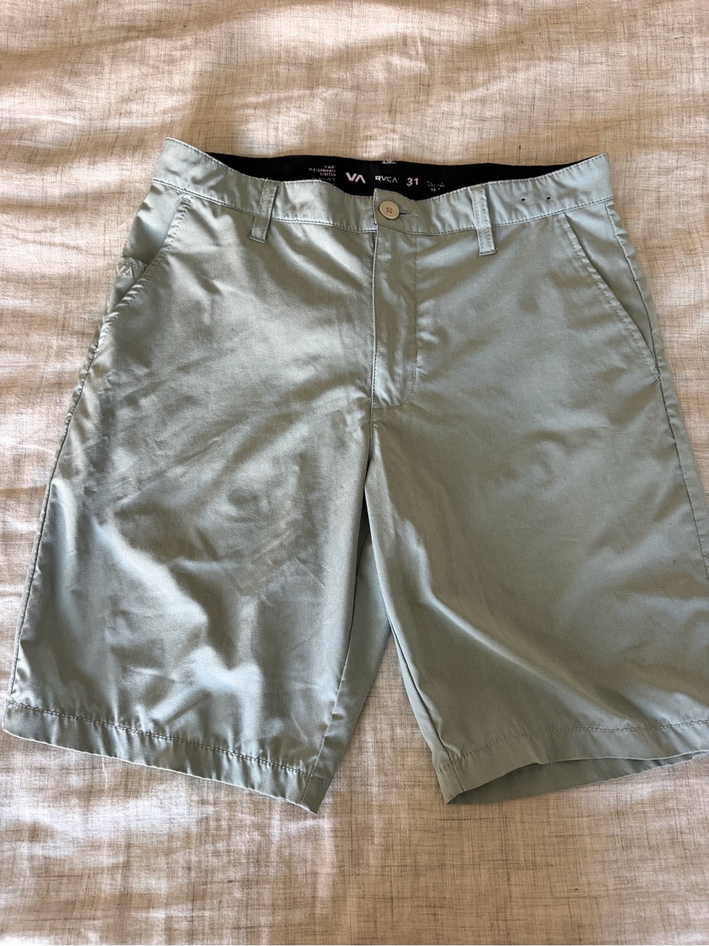 RVCA Men's Sage Green Chino Shorts -  size 31 waist